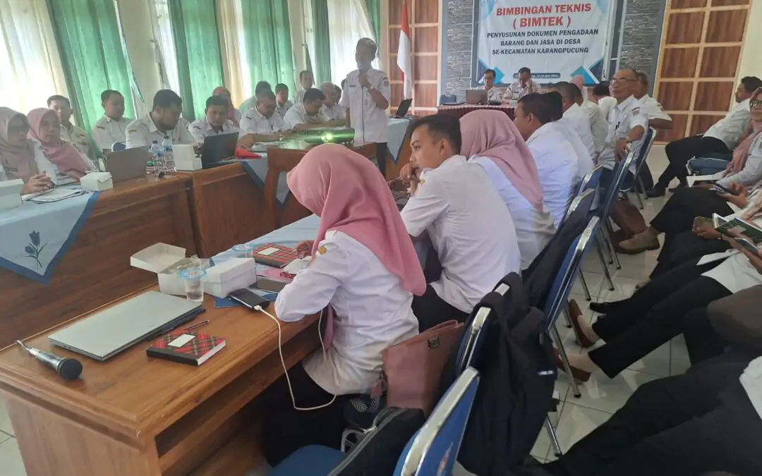 Tingkatkan Kapasitas Aparatur Pemerintah Desa dalam Pengadaan Barang dan Jasa, untuk desa-desa di wilayah Kecamatan Karangpucung Gelar Bimtek.